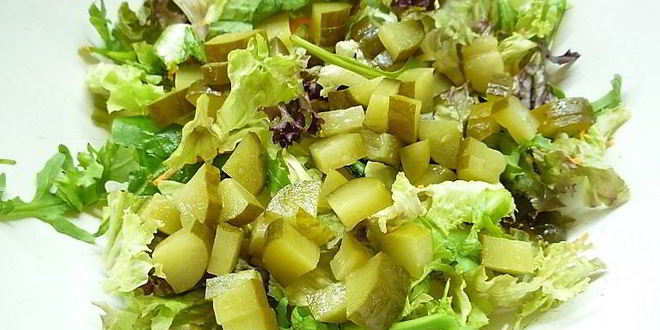 Рецепт картофельного салата с красной рыбой