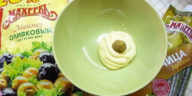 Рецепт картофельного салата с красной рыбой