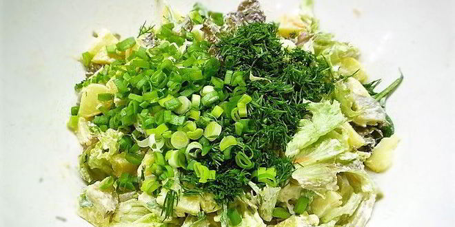 Рецепт картофельного салата с красной рыбой