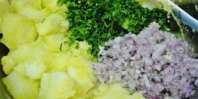 Рецепт картофельного салата с луком