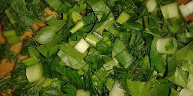 Рецепт картофельного салата со шпинатом