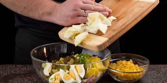 Рецепт немецкого картофельного салата с домашним майонезом