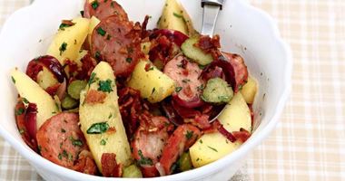 Рецепт Немецкого картофельного салата с копченой колбасой
