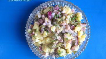 Рецепт Немецкого картофельного салата с сельдью