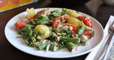 Рецепт Салата из картофеля, фасоли и тунца