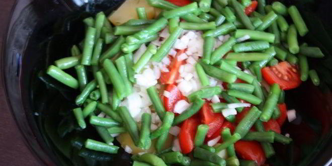 Рецепт салата из картофеля, фасоли и тунца