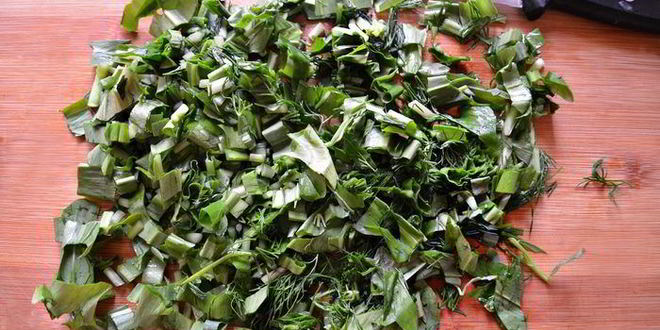 Рецепт салата из картофеля и черемши