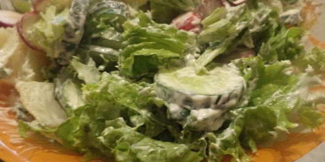 Рецепт салата из молодого картофеля и редиса