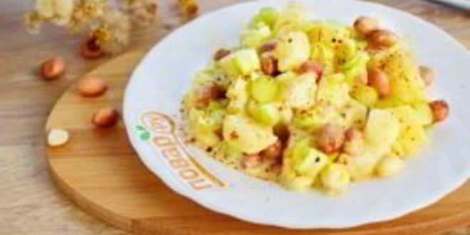 Рецепт салата картофельного с ананасом