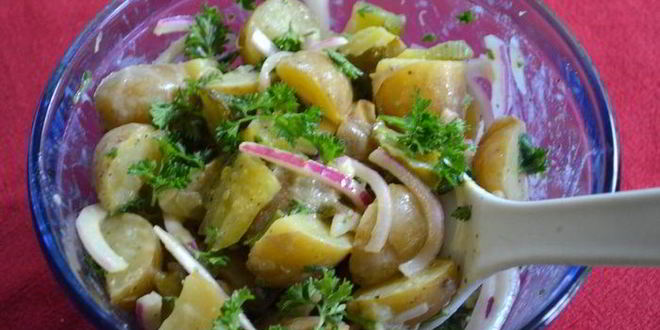 Рецепт салата картофельного с горчицей