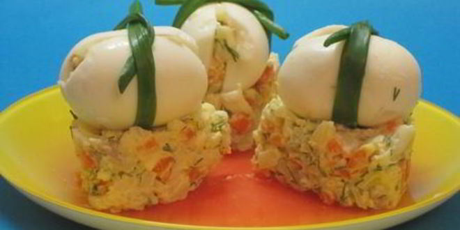 Рецепт салата картофельного с сельдью