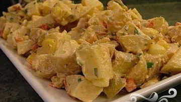 Рецепт Салата с жареным картофелем