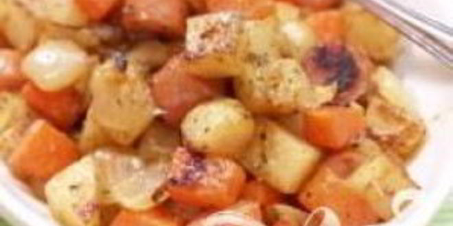 Рецепт салата с жареным картофелем