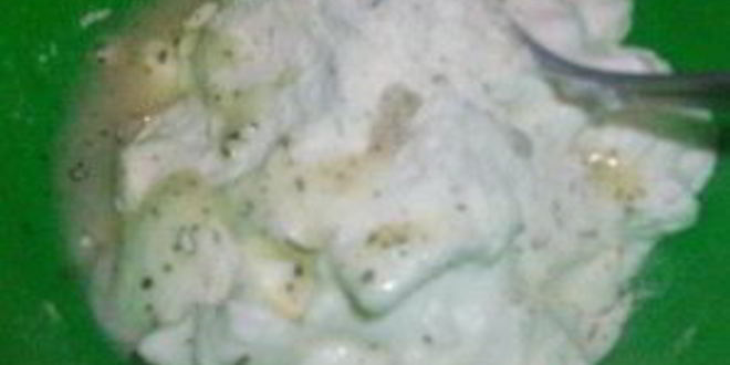 Рецепт салата с жареным картофелем