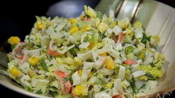 Рецепт Крабового салата с кальмарами