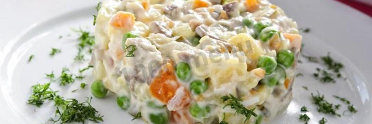 Рецепт Классического оливье с мясом говядины