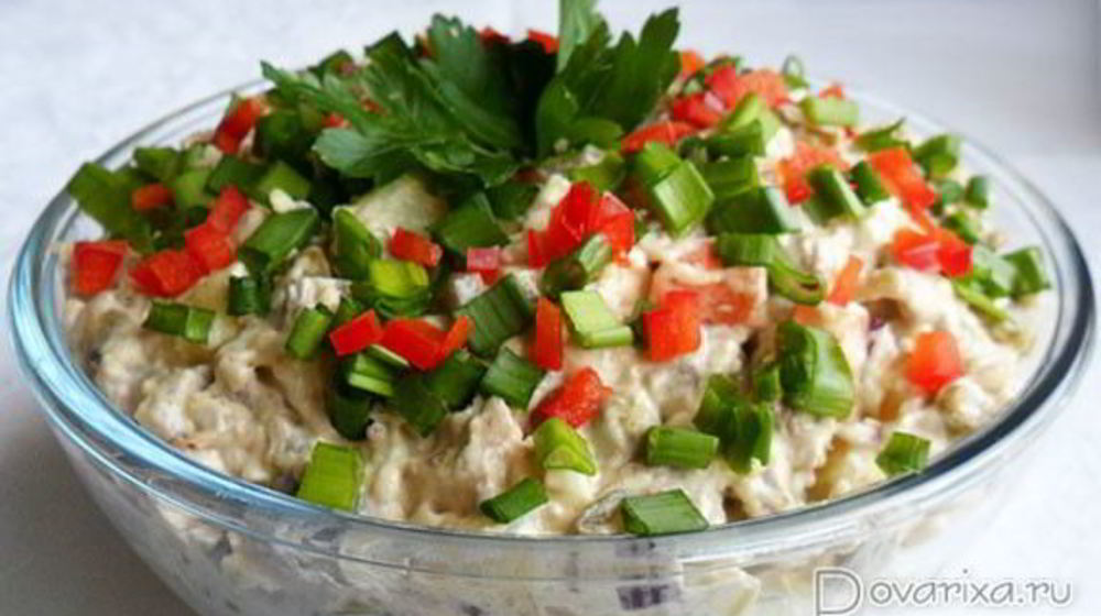 Как приготовить оливье с отварным языком