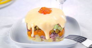 Рецепт Салата Оливье слоями