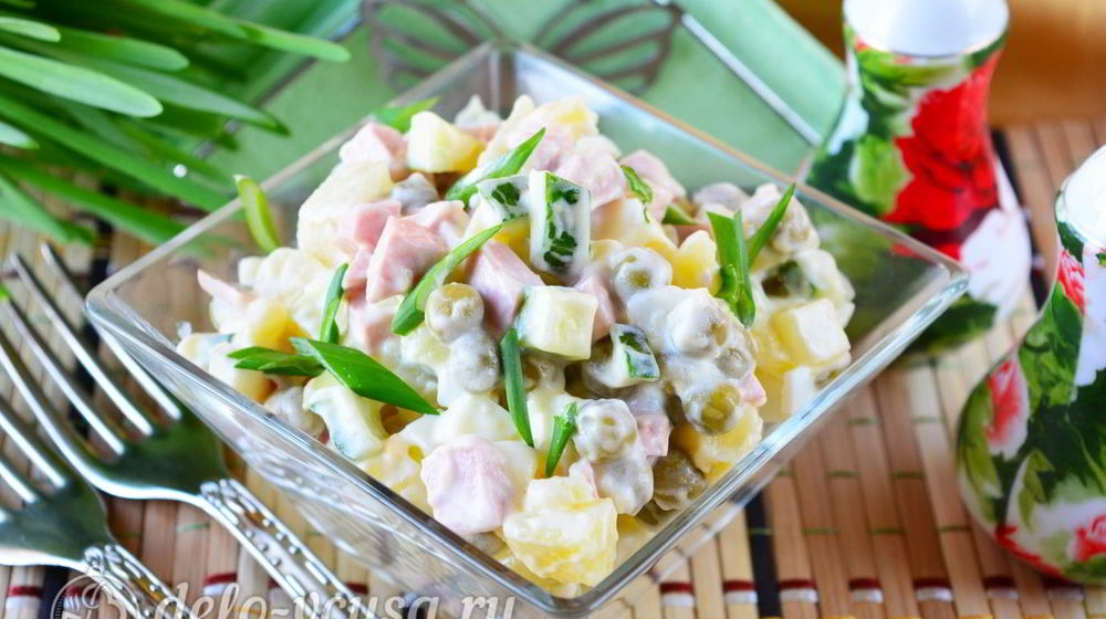 Как приготовить салат оливье со свежим огурцом