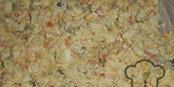 Рецепт салата оливье в виде козы