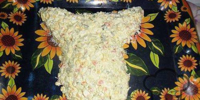 Рецепт салата оливье в виде козы