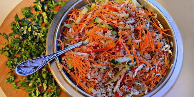 Рецепт овощного салата с киноа