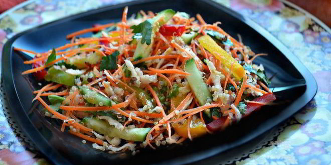 Рецепт овощного салата с киноа