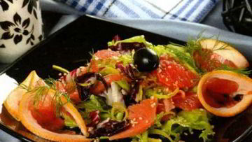 Рецепт Салата из лосося с грейпфрутом