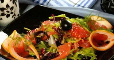 Рецепт Салата из лосося с грейпфрутом