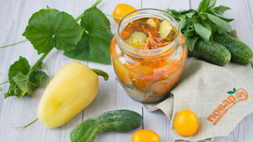 Рецепт Салата из огурцов Привет из лета