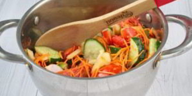 Рецепт салата из огурцов привет из лета