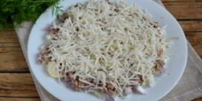 Рецепт салата из сайры