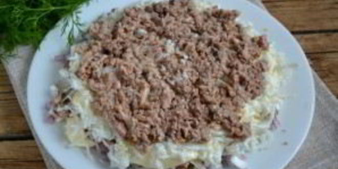 Рецепт салата из сайры
