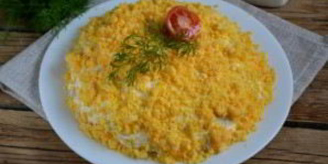 Рецепт салата из сайры