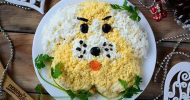 Рецепт Мимозы на Год Собаки