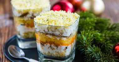 Рецепт Мимозы в бокале