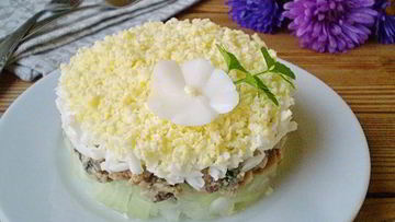 Рецепт Салата Мимоза без картофеля