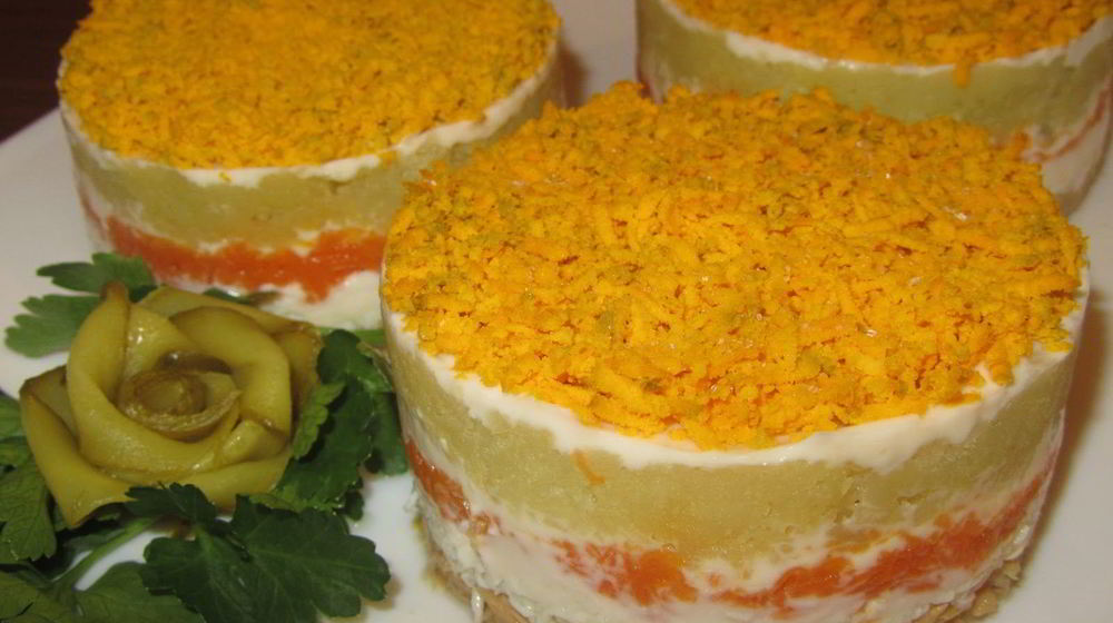 Как приготовить салат мимоза с картошкой и сыром