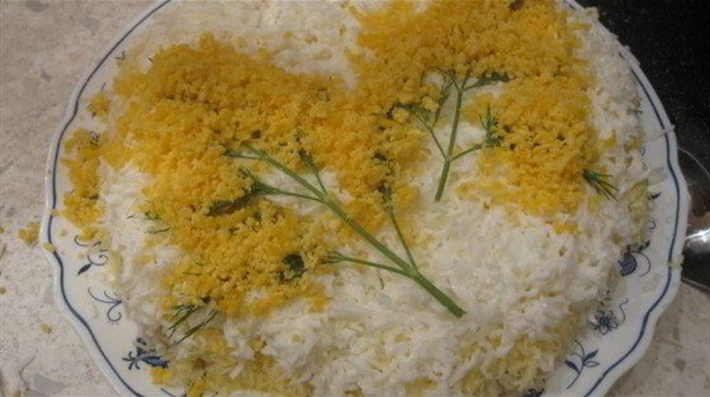 Как приготовить салат мимоза с лососем