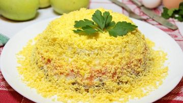 Рецепт Салата мимоза с плавленным сыром