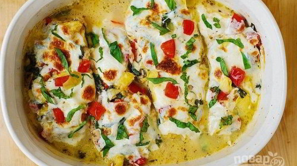 Как приготовить куриное филе под шубой в духовке