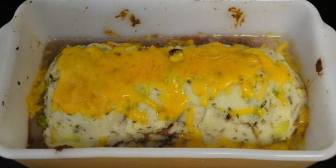 Рецепт мясного хлеба под шубой