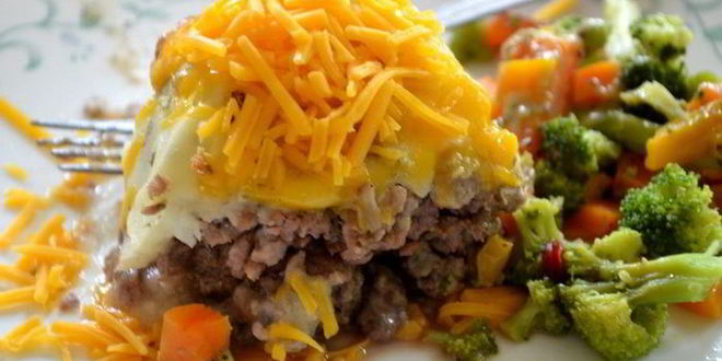 Рецепт мясного хлеба под шубой