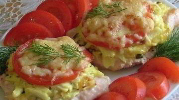 Рецепт Мяса, запеченного под шубой из кабачков