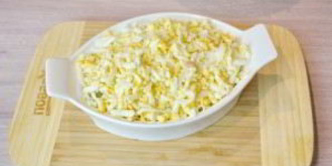 Рецепт салата кальмары под шубой