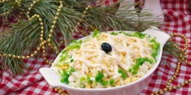 Рецепт салата кальмары под шубой