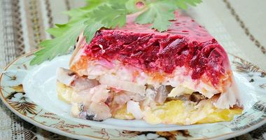 Рецепт Сельди под шубой классическая с желатином