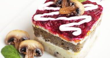 Рецепт Сельди под шубой с грибной икрой