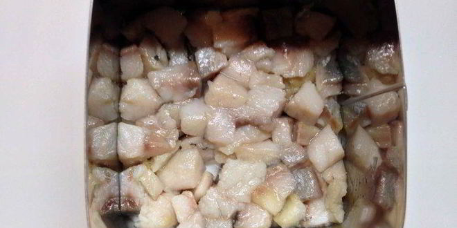 Рецепт сельди под шубой с грибной икрой