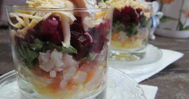 Рецепт Селедки под шубой с маринованным луком